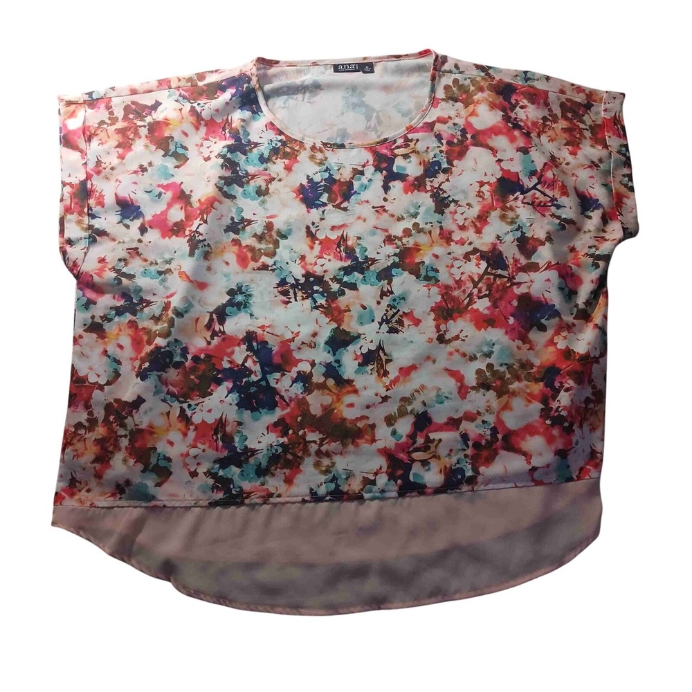 ANA A New Approach Floral Blouse‎ Top 2X Relaxed Fit Cottagecore Romantic Core